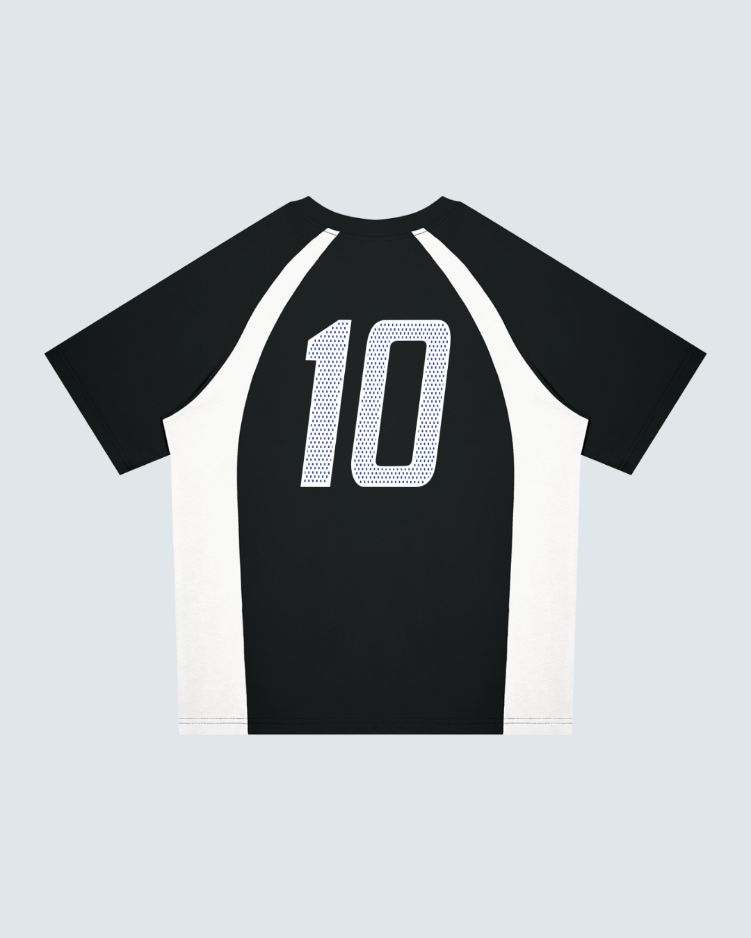10 Unisex Raglan Color Block T-Shirt - Black