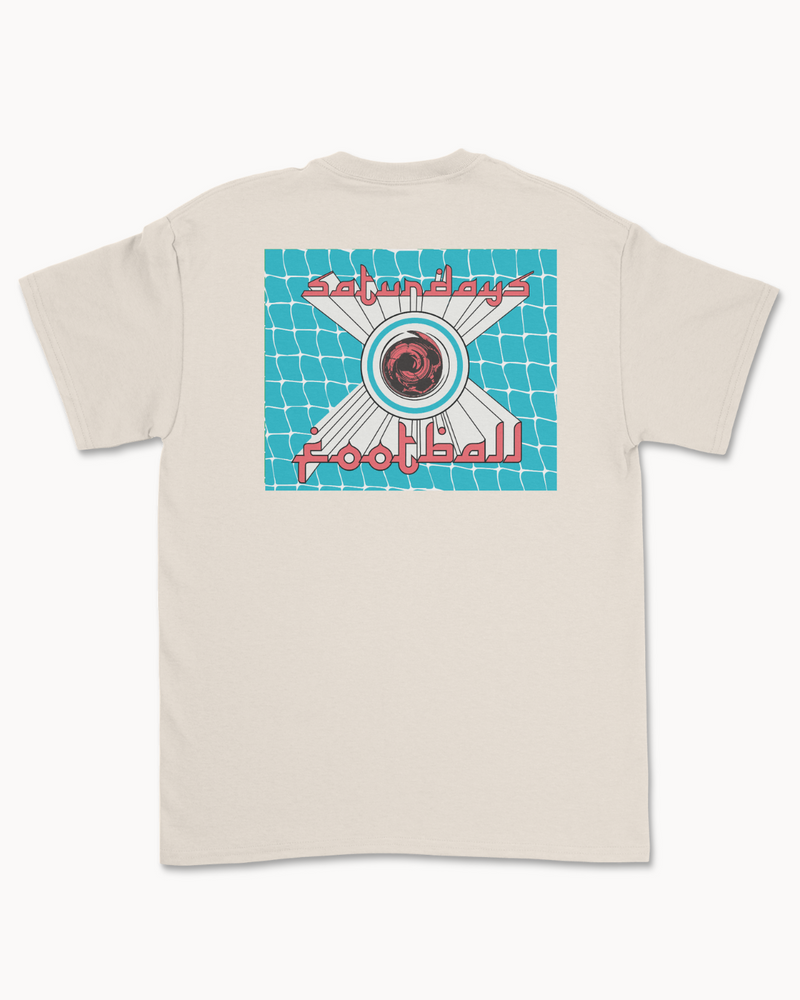 Far Out T Shirt - Natural / Red