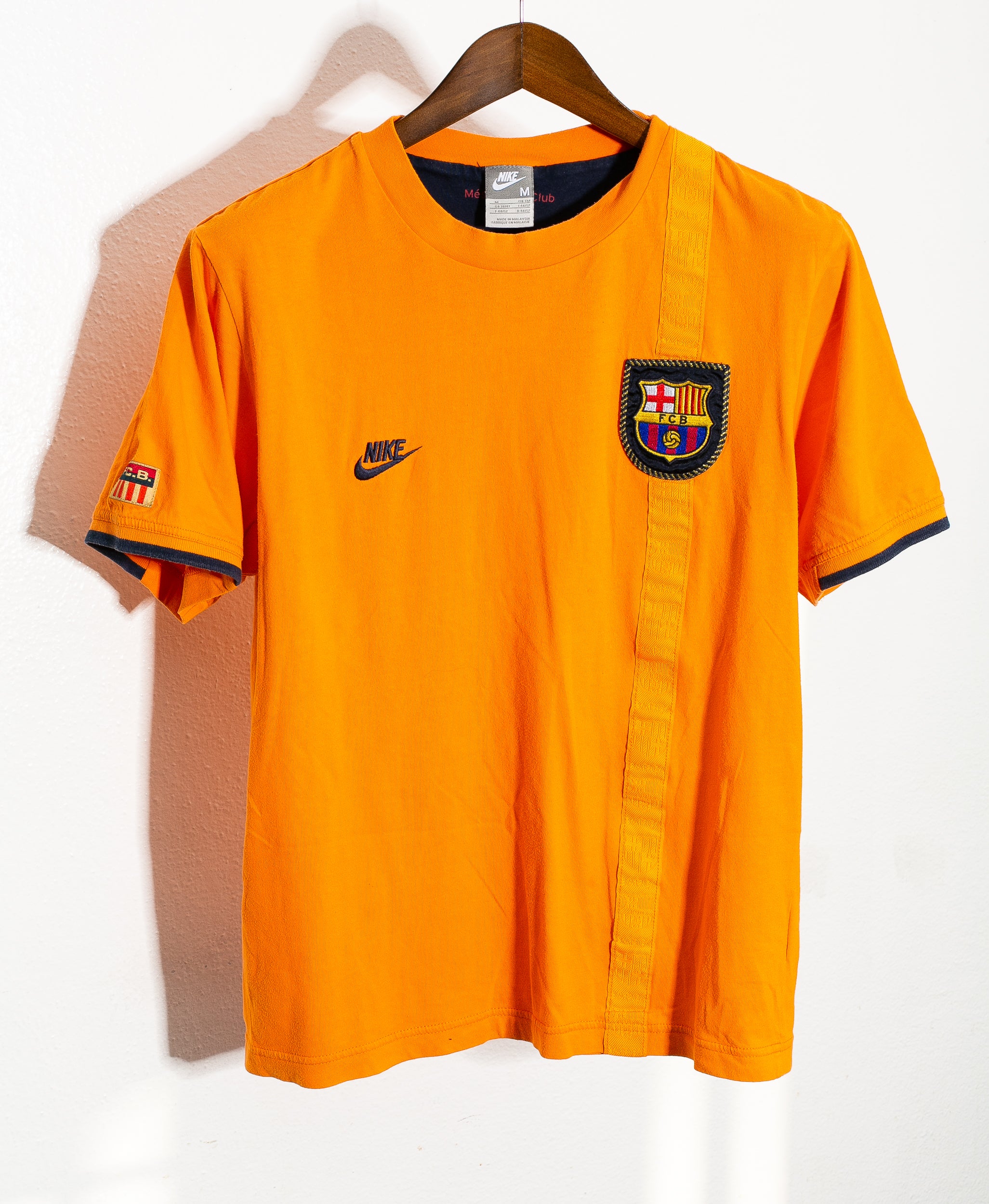 FC BARCELONA 2006 AWAY FOOTBALL SHIRT JERSEY THIRD ORANGE NIKE SIZE XL MENS