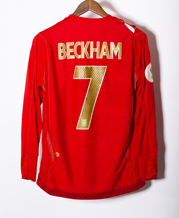 England 2006 Beckham Long Sleeve Away Kit (M)