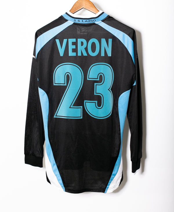 Lazio 2000-01 Veron Long Sleeve Away Kit (M)