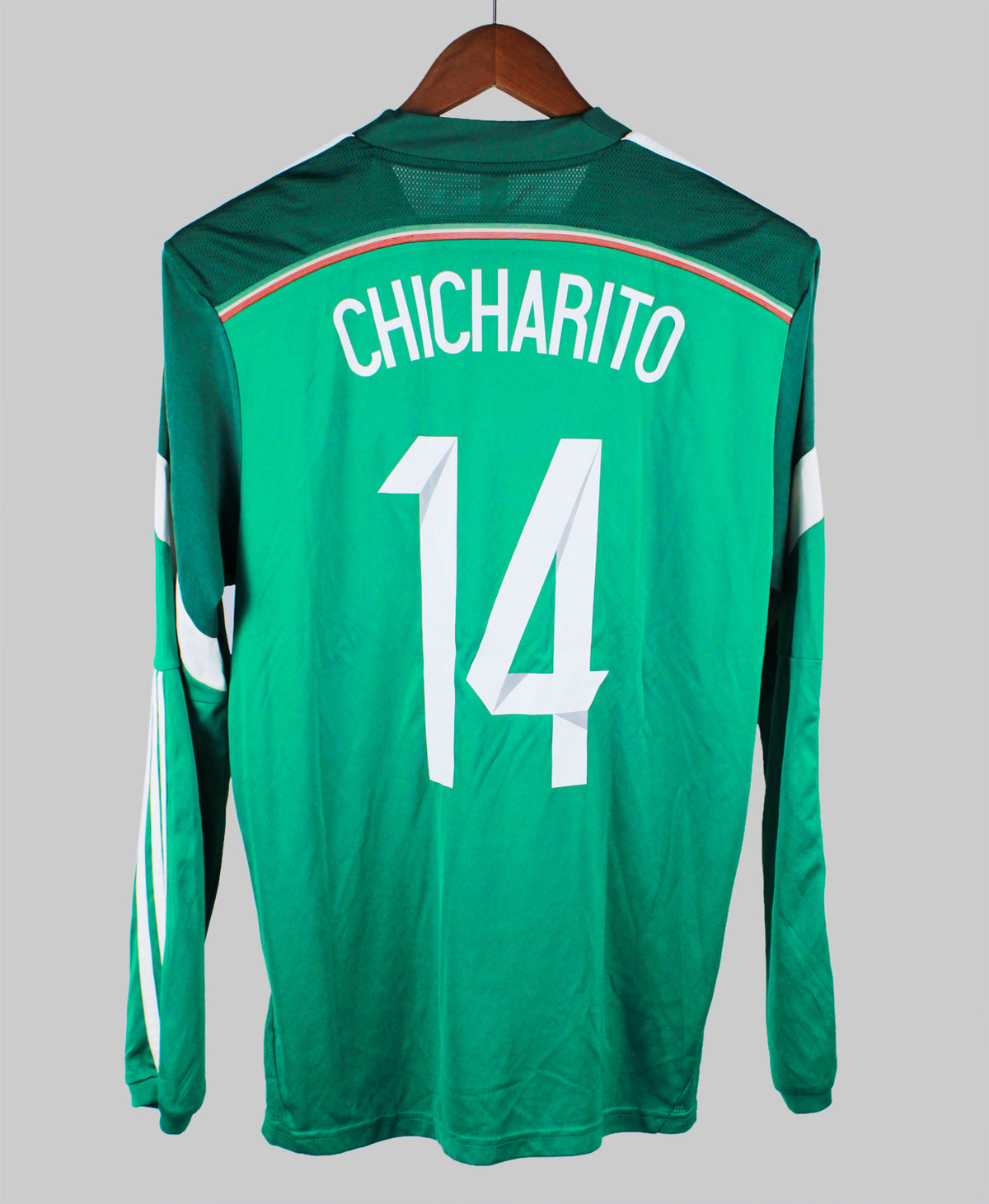 Mexico 2014-15 Chicharito Long Sleeve Home Kit (M)
