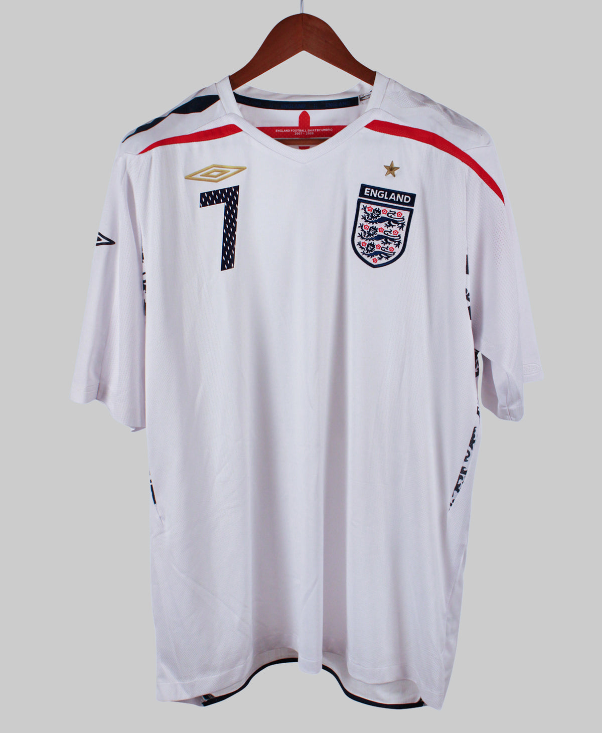 England 2007-08 Beckham Home Kit (2XL)