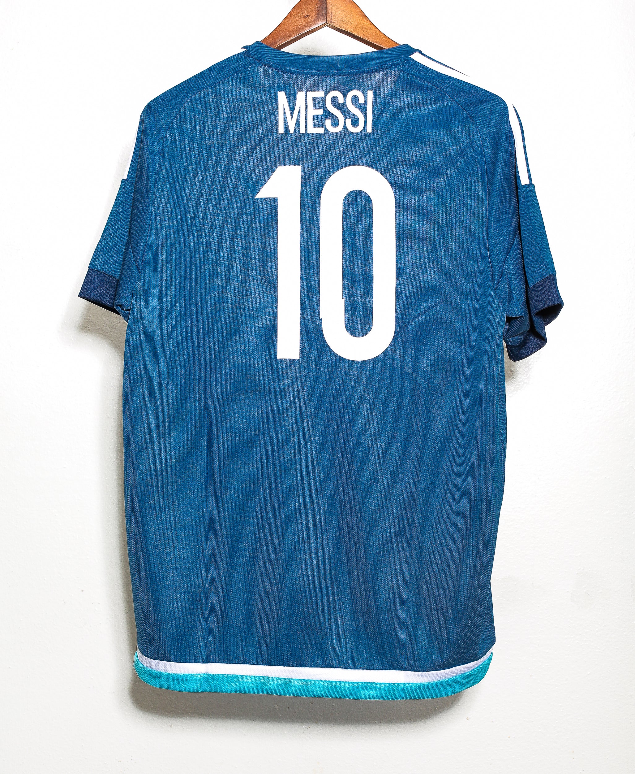 2015/16 Argentina Away Jersey #10 Messi Small Adidas Soccer Albiceleste NEW