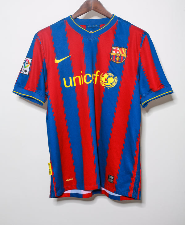 2009 FC Barcelona Home #4 Puyol ( L )