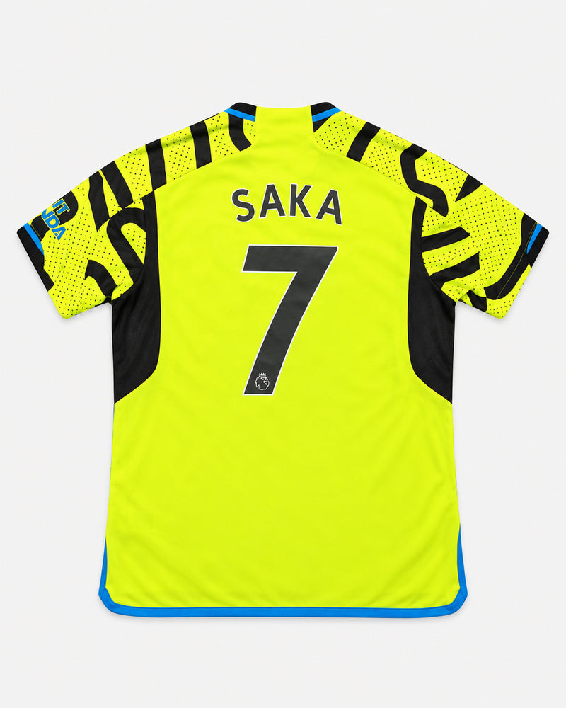 Arsenal 2023-24 Saka away vintage football shirt, size Large, back.