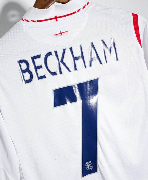 England 2006 Beckham Long Sleeve Home Kit (L)