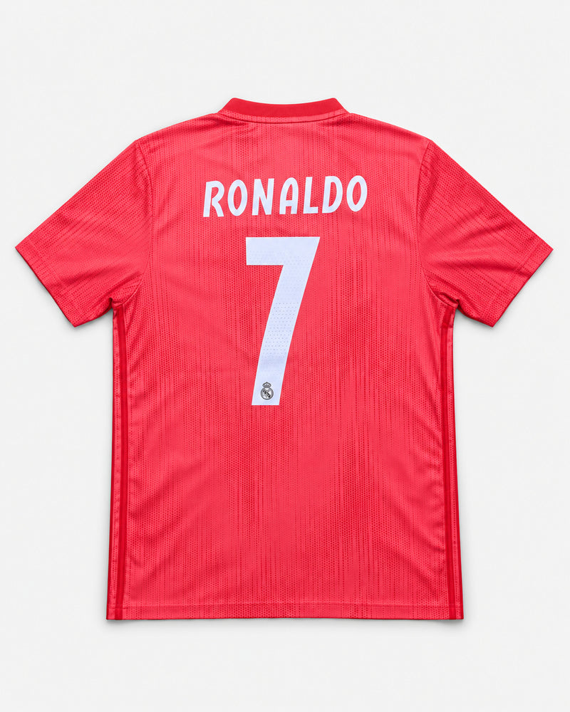 Real Madrid 2018-19 Ronaldo third vintage football shirt, size Medium, back.