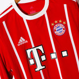 Bayern Munchen 2017-18 Lewandowski Long Sleeve Home Kit (M)