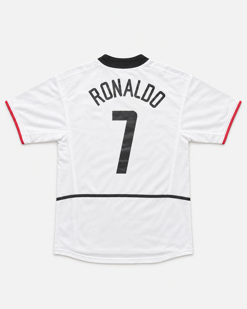 Manchester United 2002-03 Ronaldo away vintage football shirt, size Medium, back.
