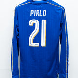 Italy 2016 Pirlo Long Sleeve Player Issue Home Kit (XL)