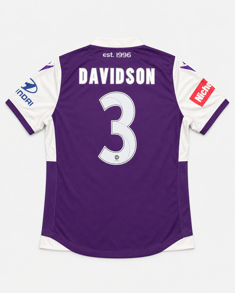 Perth Glory 2018-19 Davidson home vintage football shirt, size Large, back.
