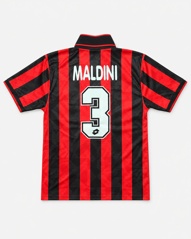 AC Milan 1993-94 Maldini home vintage football shirt, size Medium, back.
