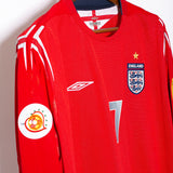 England 2004 Beckham Long Sleeve Away Kit (2XL)