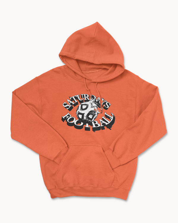 Distressed Logo Hoodie - Orange