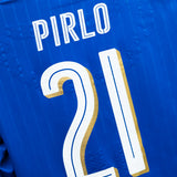 Italy 2016 Pirlo Long Sleeve Player Issue Home Kit (XL)