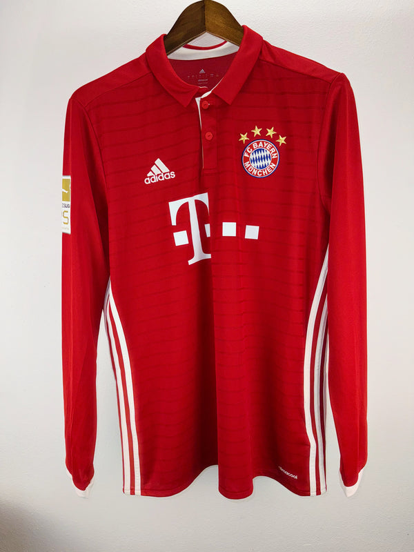 Bayern Munich 2016-17 Sanches Long Sleeve Home Kit NWT (L)