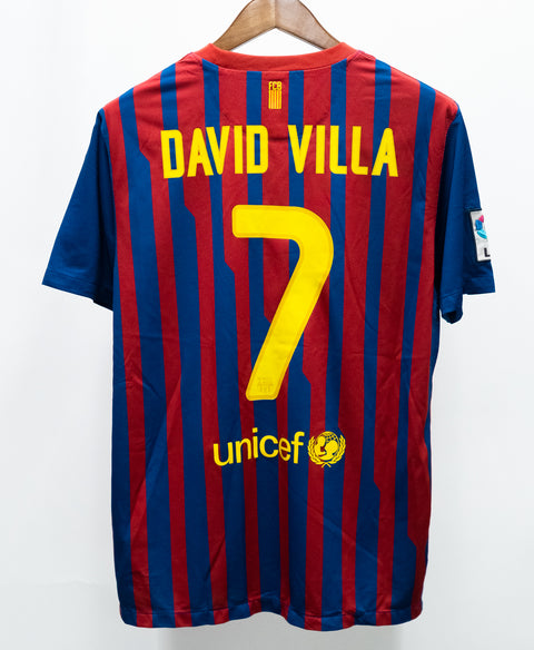 Barcelona 2011-12 David Villa Home Kit (L)