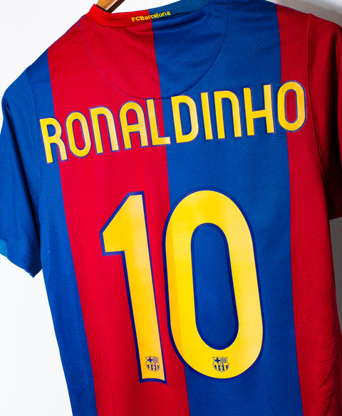 Barcelona 2006-07 Ronaldinho Home Kit (S)