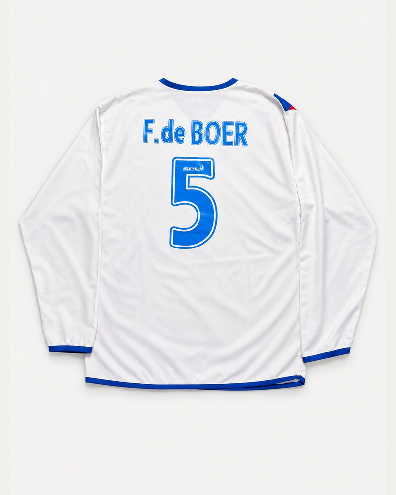 Rangers 2004-05 F. de Boer away vintage football shirt, size XL, back.