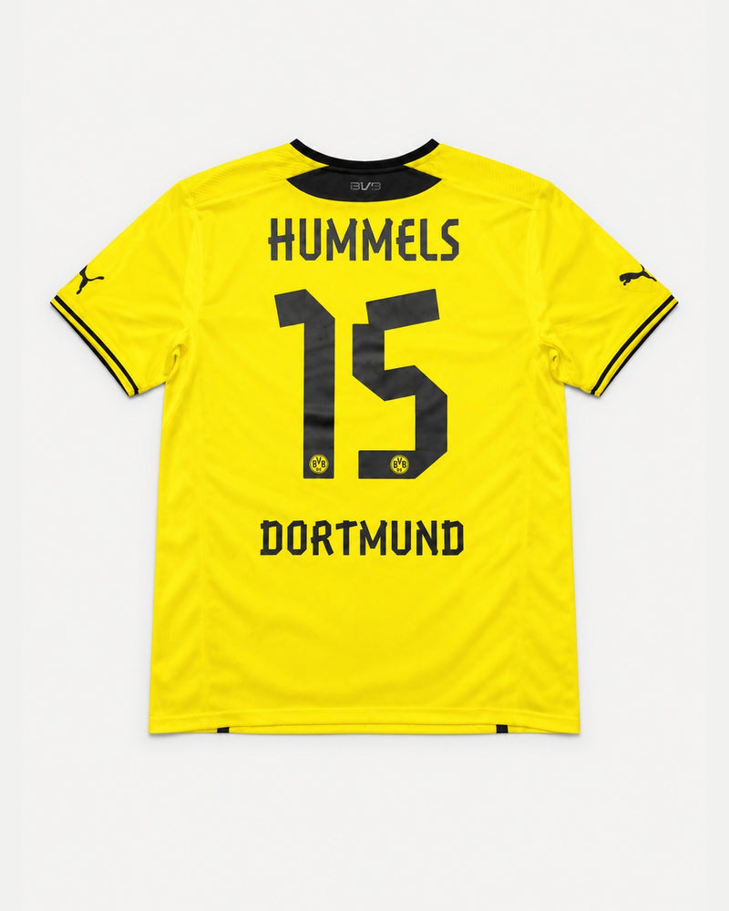 Dortmund 2013-14 Hummels home vintage football shirt, size XL, back.