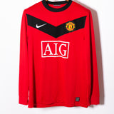 Manchester United 2009-10 J. S. Park Long Sleeve Home Kit (M)