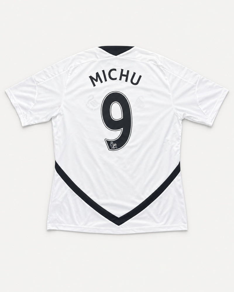 Swansea City 2011-12 Michu home vintage football shirt, size Large, back.