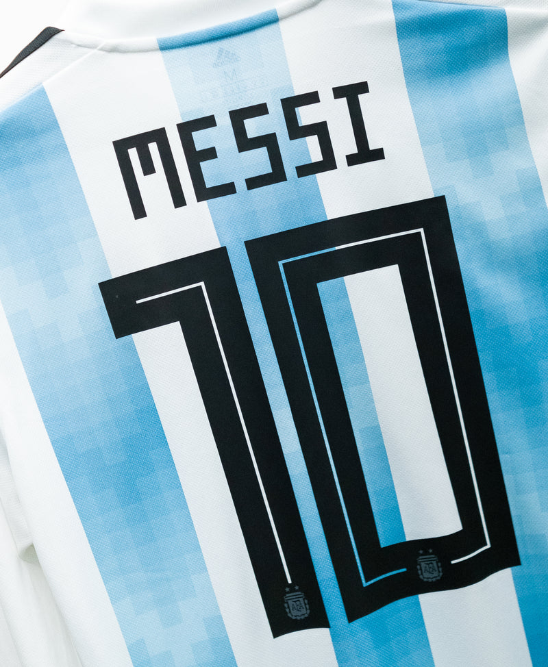 Argentina 2018 Messi Long Sleeve Home Kit (M)