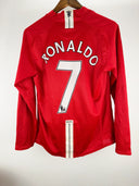 Manchester United 2007-09 Ronaldo Long Sleeve Home Kit (M)