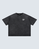 Cities Mineral Wash Boxy Cotton T-Shirt - Black