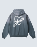 Sabados Heavyweight Sunfade Oversized Hoodie - Grey Blue