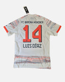 Bayern Munich 2025-26 Luis Diaz away vintage football shirt, size L.