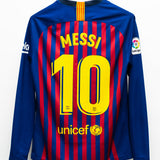 Barcelona 2018-19 Messi Long Sleeve Home Kit (M)
