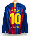Barcelona 2018-19 Messi Long Sleeve Home Kit (M)