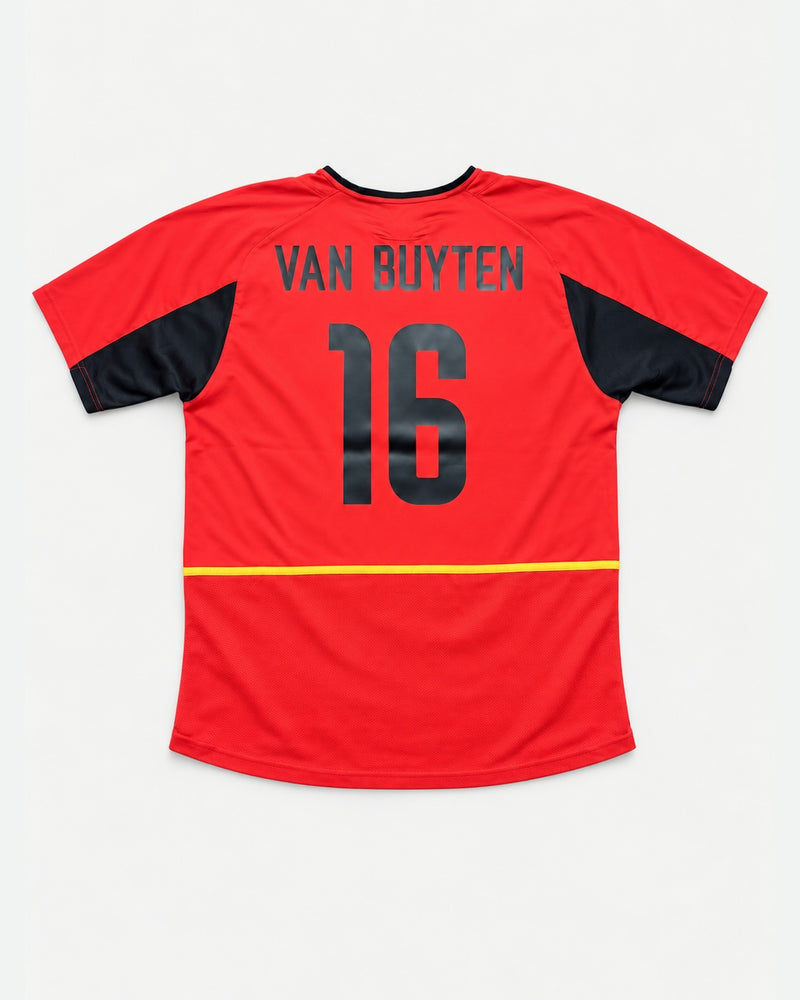 Belgium 2002-03 Van Buyten home vintage football shirt, size XL, back.
