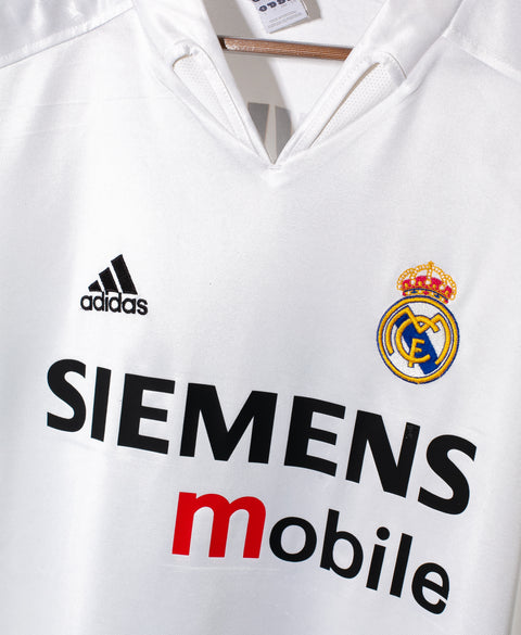 Real Madrid 2004-05 Beckham Long Sleeve Home Kit (L)