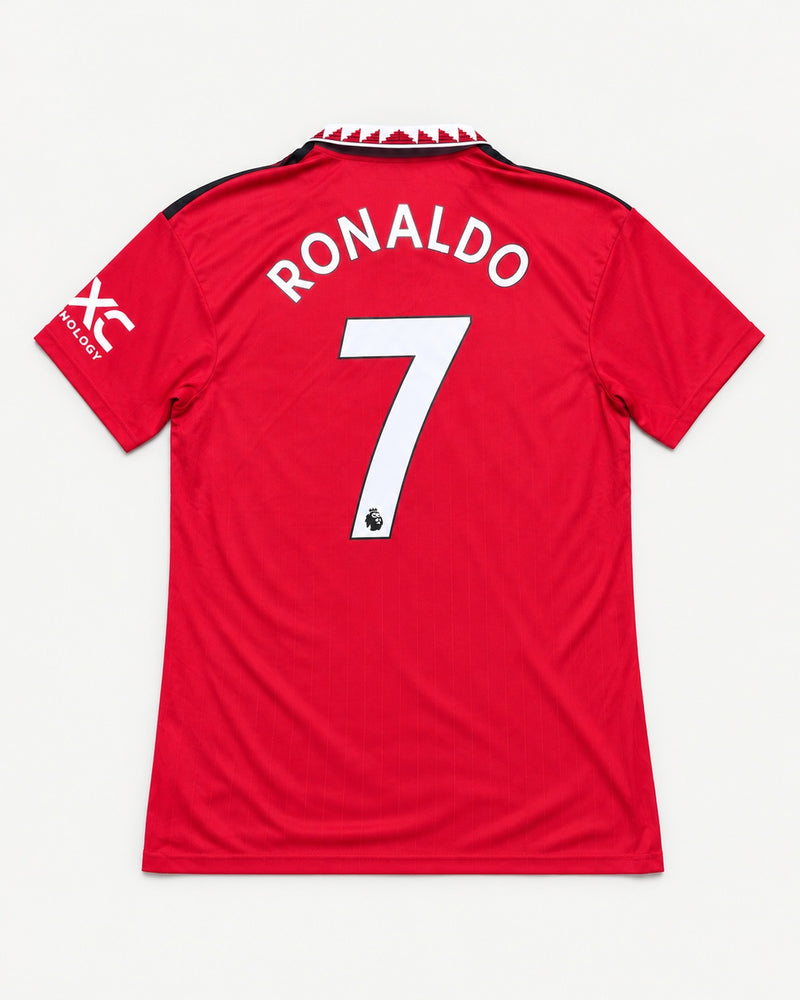 Manchester United 2022-23 Ronaldo home vintage football shirt, size XL, back.
