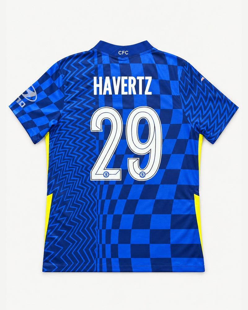 Chelsea 2021-22 Havertz home vintage football shirt, size Large, back.