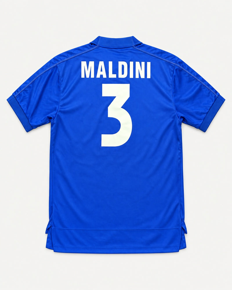 Italy 1998-99 Maldini home vintage football shirt, size XL, back.