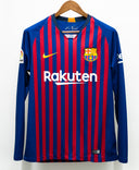 Barcelona 2018-19 Messi Long Sleeve Home Kit (M)