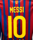 Barcelona 2011-12 Messi Long Sleeve Player Issue Home Kit (M)