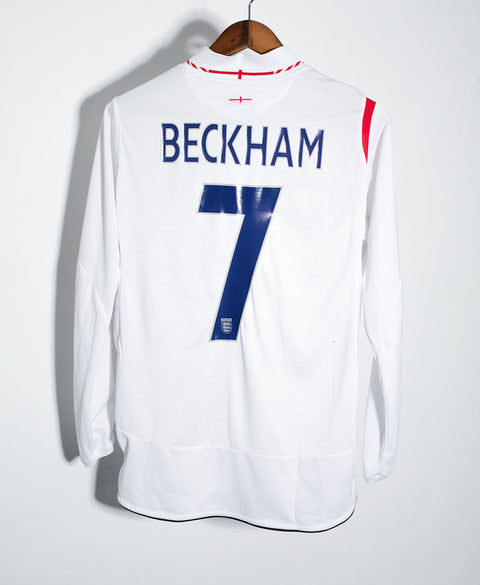 England 2006 Beckham Long Sleeve Home Kit (L)