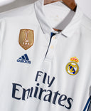 Real Madrid 2016-17 Ronaldo Long Sleeve Home Kit (M)