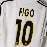 Real Madrid 2003-04 Figo Player Issue Home Kit (L)