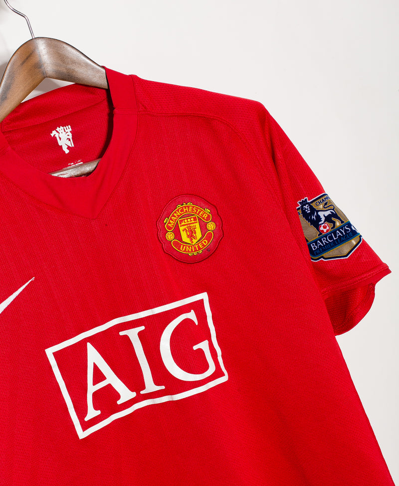 Retro RONALDO #7 2007/08 Manchester United Home Soccer Jersey