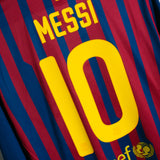 Barcelona 2011-12 Messi Long Sleeve Home Kit (M)