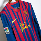 Barcelona 2011-12 Messi Long Sleeve Home Kit (M)