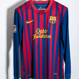 Barcelona 2011-12 Messi Long Sleeve Home Kit (M)