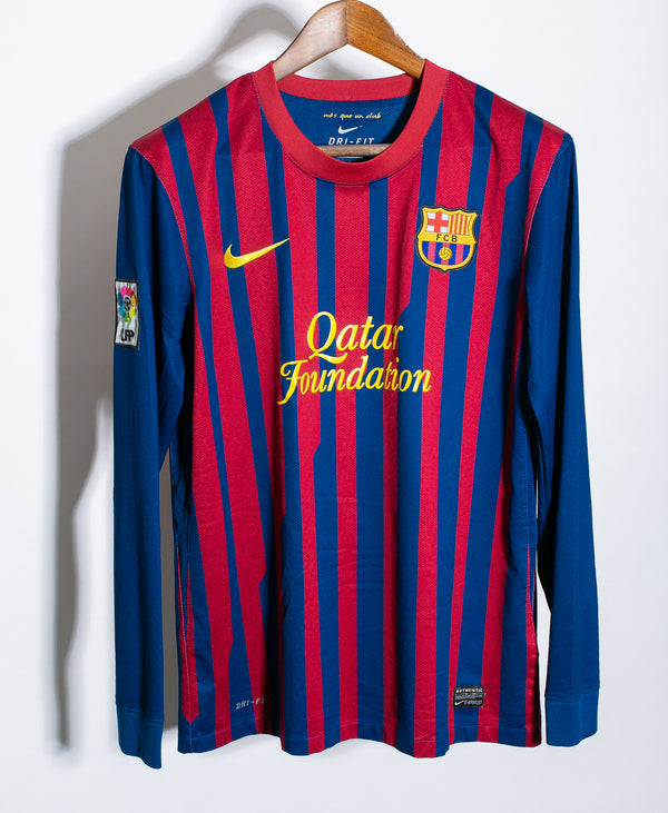 Barcelona 2011-12 Messi Long Sleeve Home Kit (M)