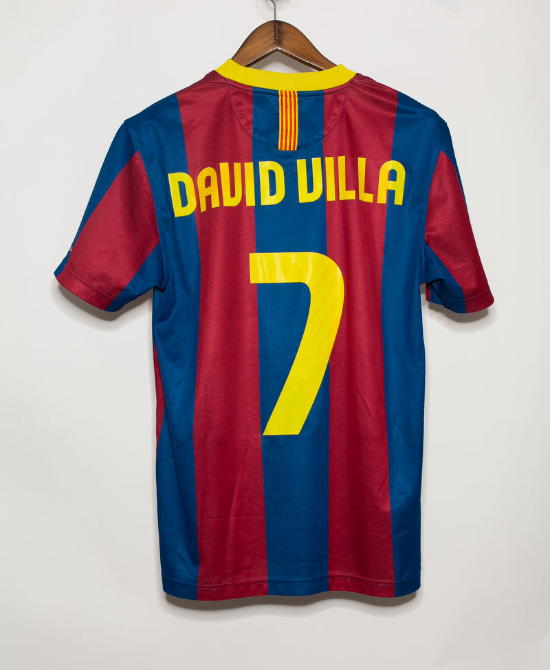 2010/11 Barcelona Away outlet Jersey #7 David Villa Sz L Nike Soccer Football Dri Fit